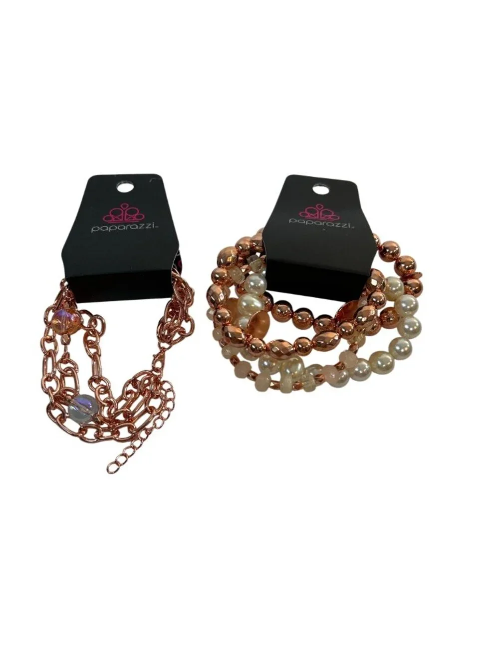 Paparazzi Womens Fashion Jewelry Dawn Copper Bracelets Set of 2 NWT